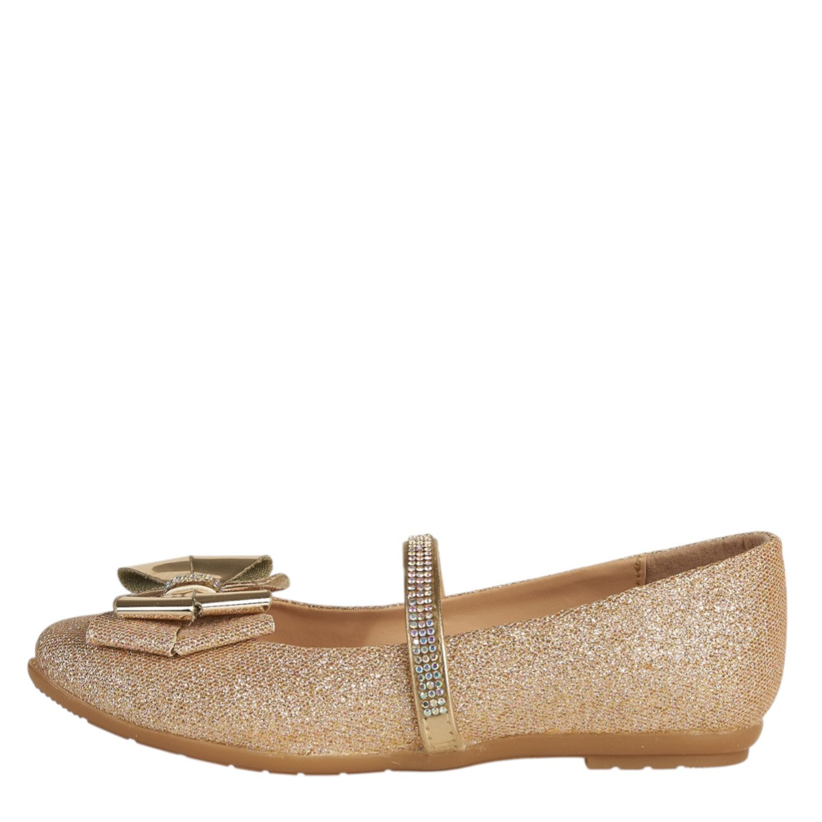 Balerina Para Niña Castalia 797-002 Dorado Brilloso Con Moño