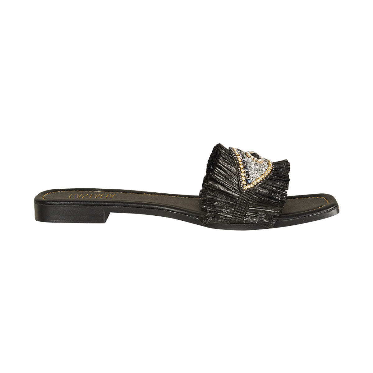 Sandalia Para Mujer CASTALIA 358-03 Negro con Pedreria