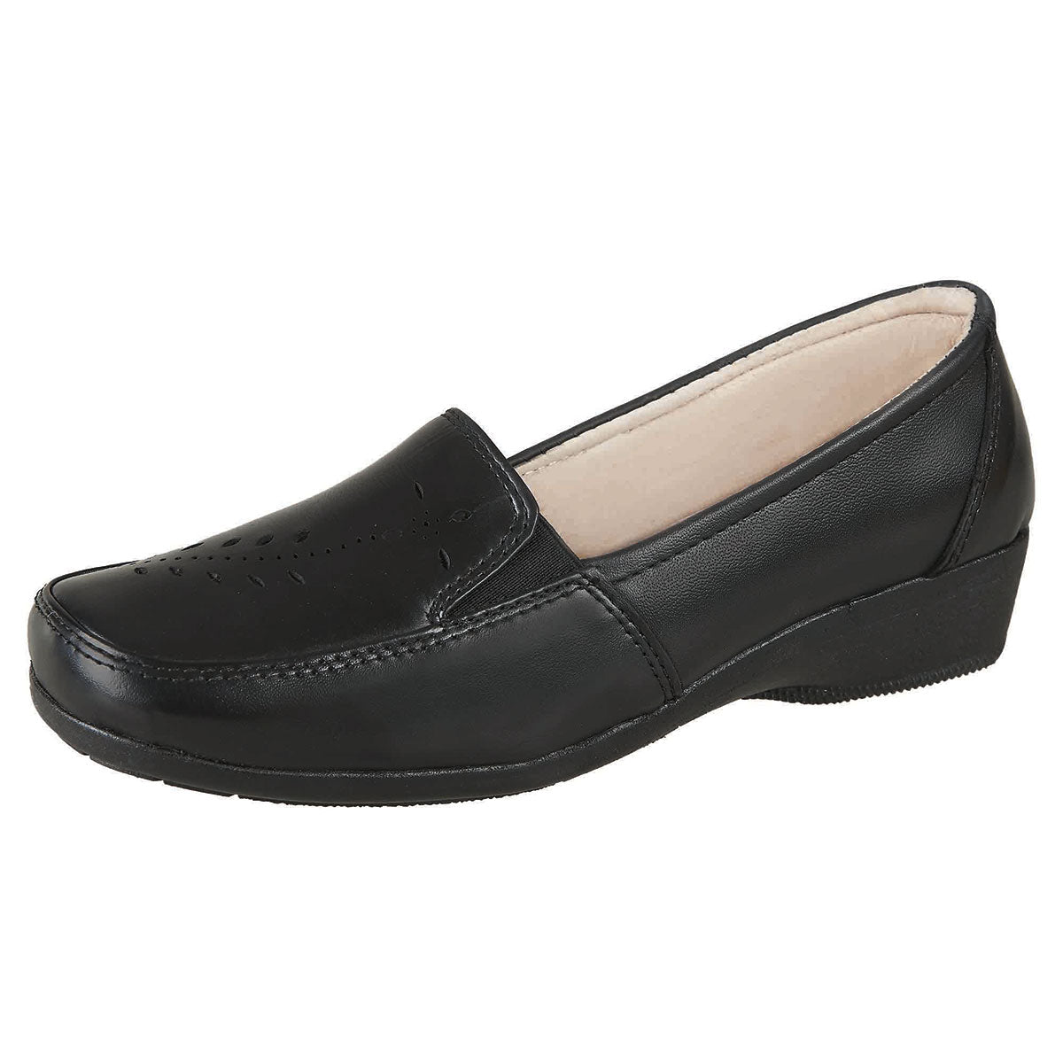 Confort Clásico Para Mujer CASTALIA Negro de Piel 016-19