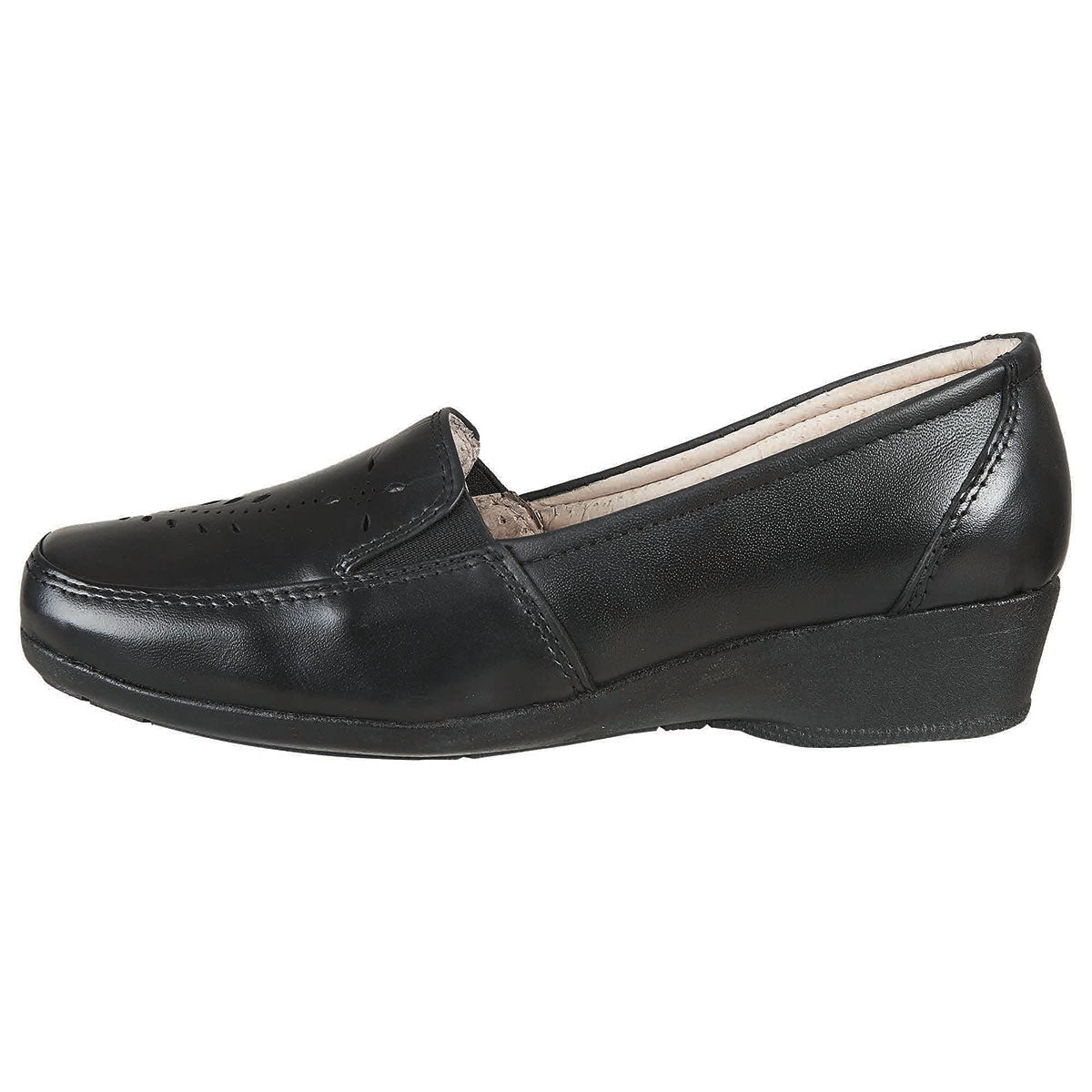 Confort Clásico Para Mujer CASTALIA Negro de Piel 016-19