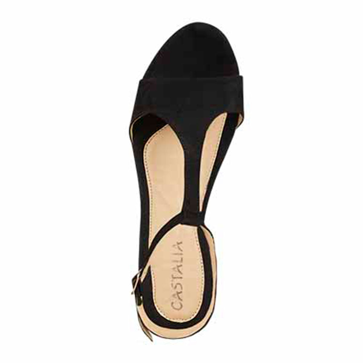 Plataforma Para Mujer CASTALIA 124-64 Gamuza Negro