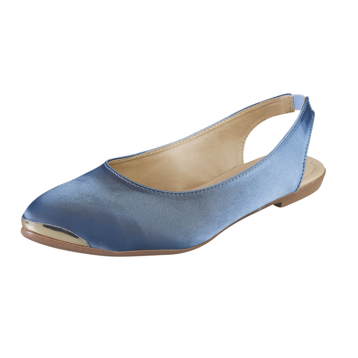 Balerina Para Mujer CASTALIA 124-89 Azul Puntera Dorada