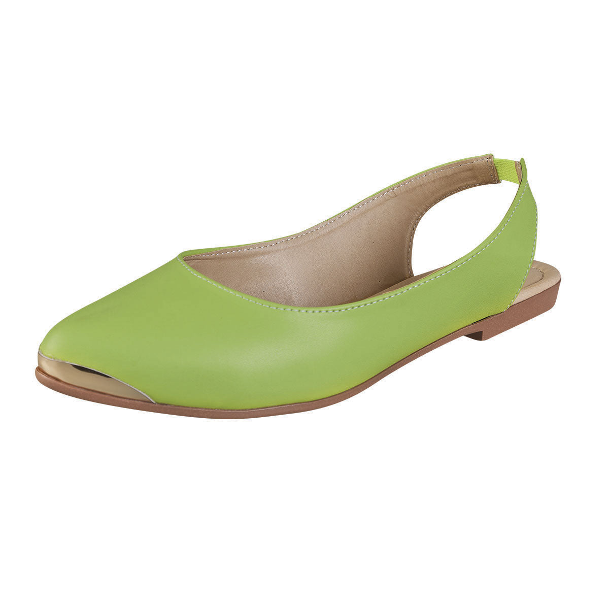 Balerina Para Mujer CASTALIA 124-91 Verde con Detalla Dorado