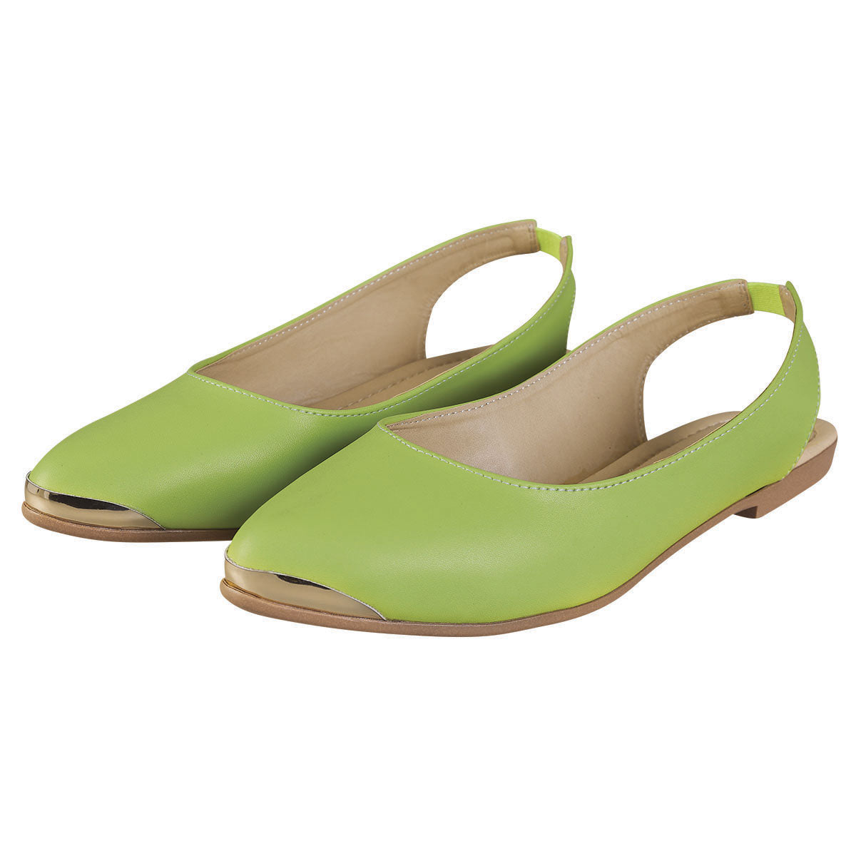 Balerina Para Mujer CASTALIA 124-91 Verde con Detalla Dorado