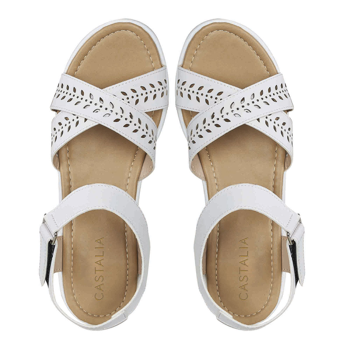 Plataforma Para Mujer CASTALIA Blanco con Velcro 145-173