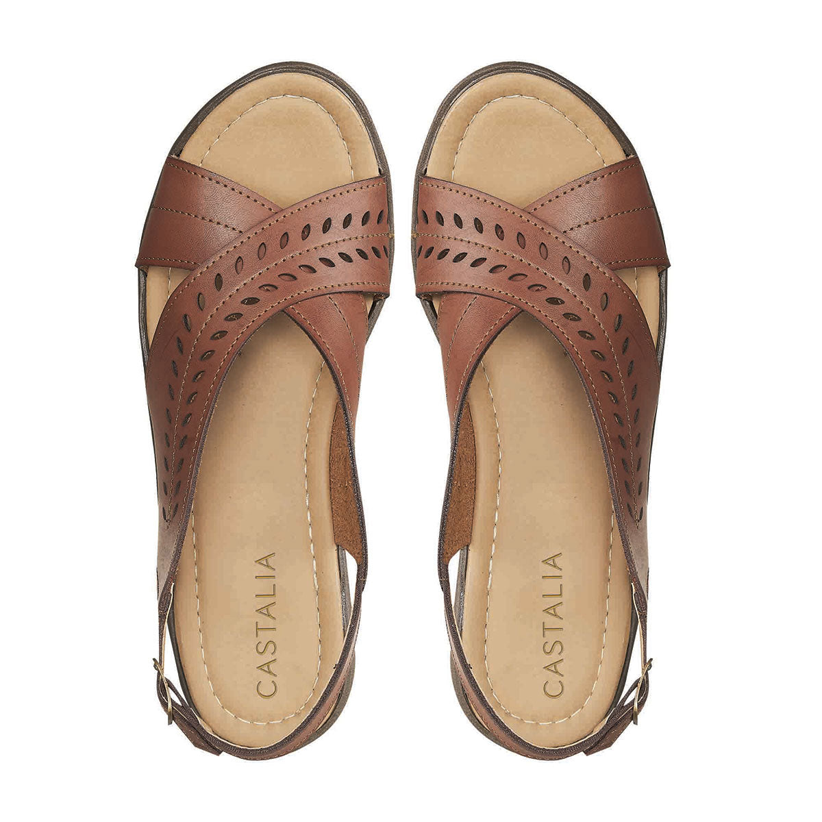 Huarache Confort Para Mujer CASTALIA Ladrillo 157-19