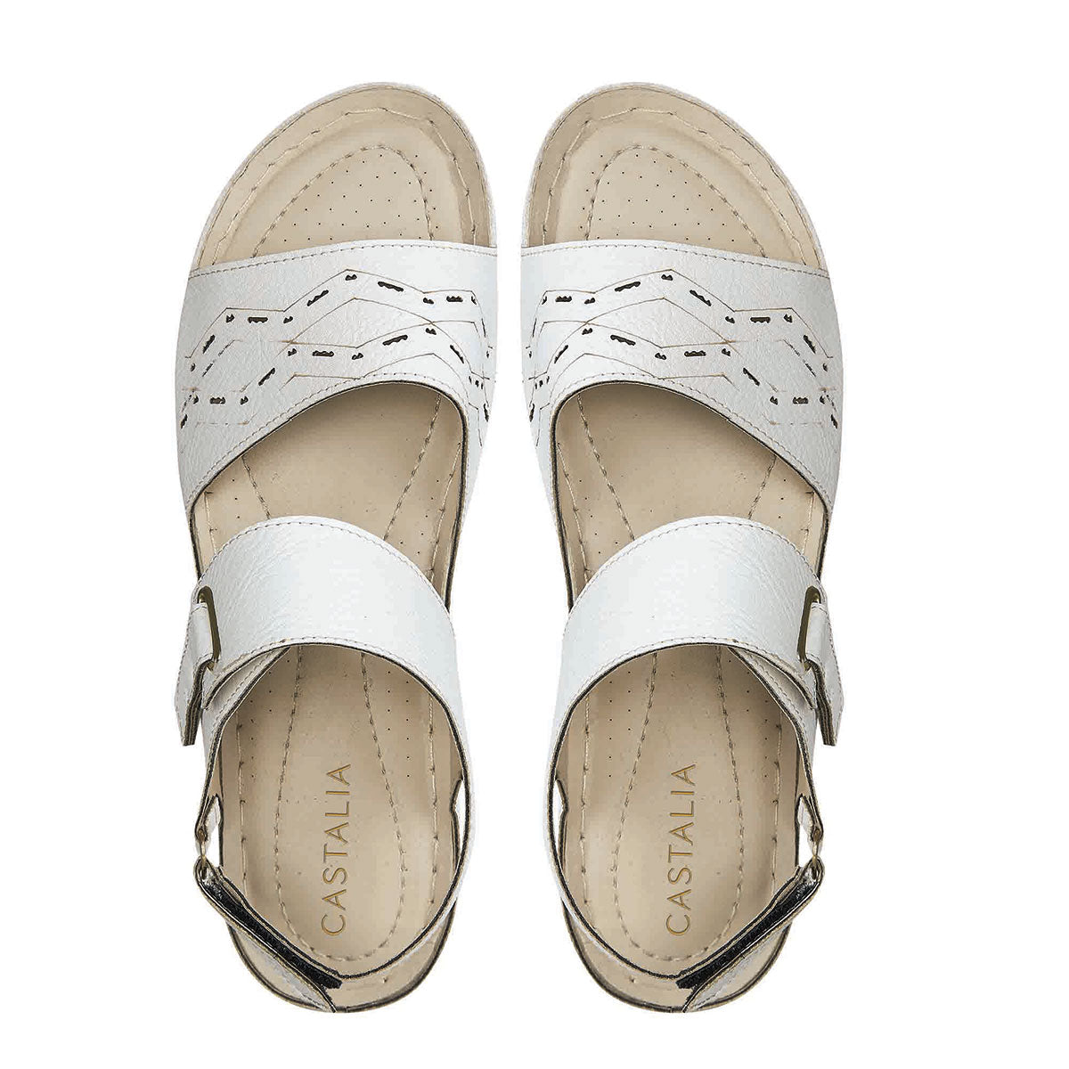 Huarache Confort Para Mujer CASTALIA Blanco Contactel 213-79