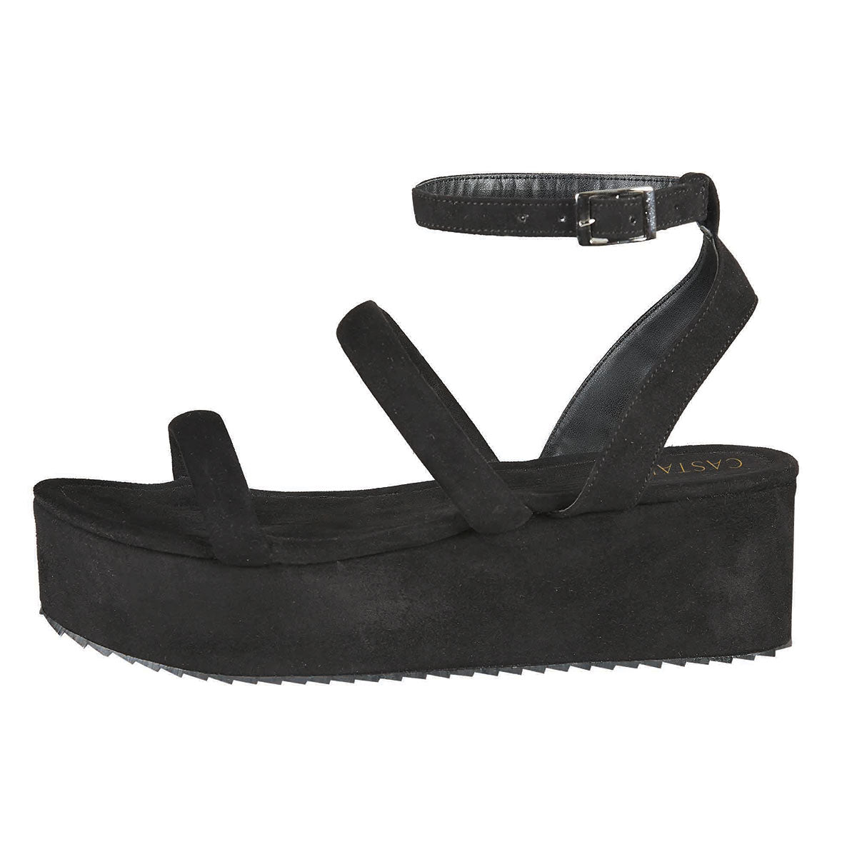 Plataforma Para Mujer CASTALIA Negro Gamuza 220-65