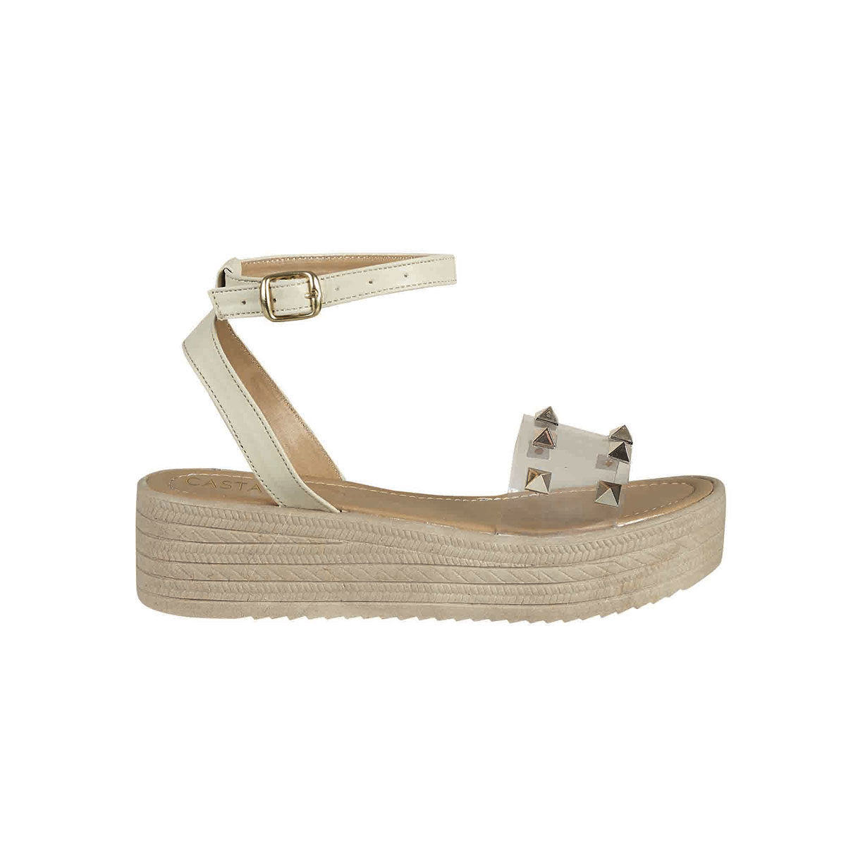 Plataforma Para Mujer CASTALIA Beige con Estoperoles 220-66