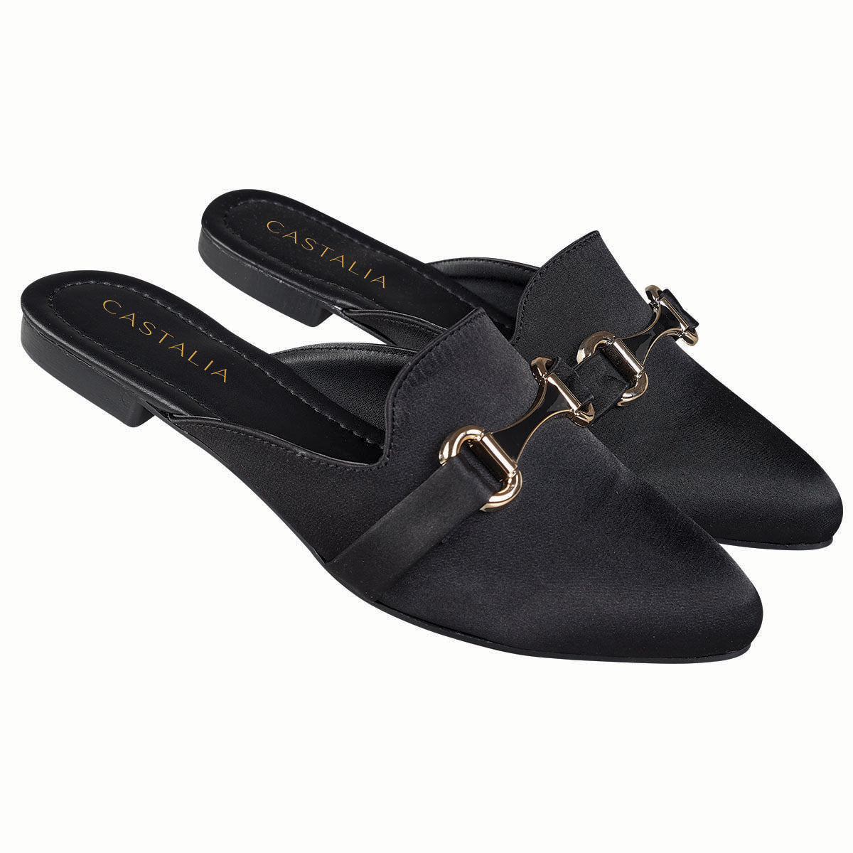 Balerina Para Mujer CASTALIA 220-68 Negro Detalle Hebilla