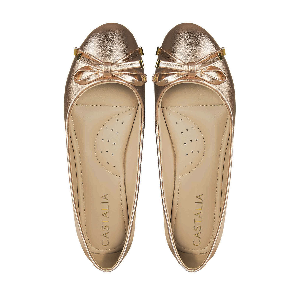 Balerina Para Mujer CASTALIA Oro Rosado con Moño 238-21