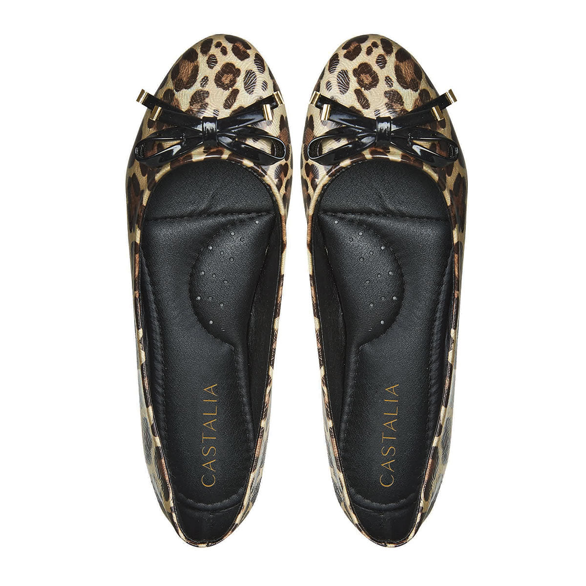 Balerina Para Mujer CASTALIA Animal Print con Moño 238-22