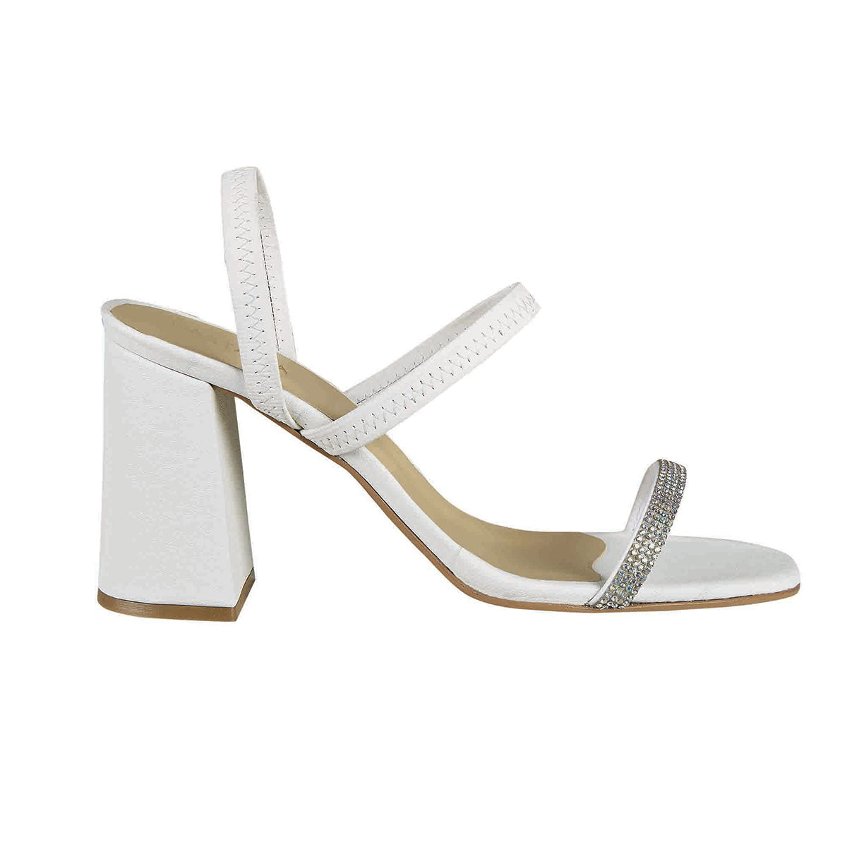 Tacón Para Mujer CASTALIA Blanco con Pedreria 246-71
