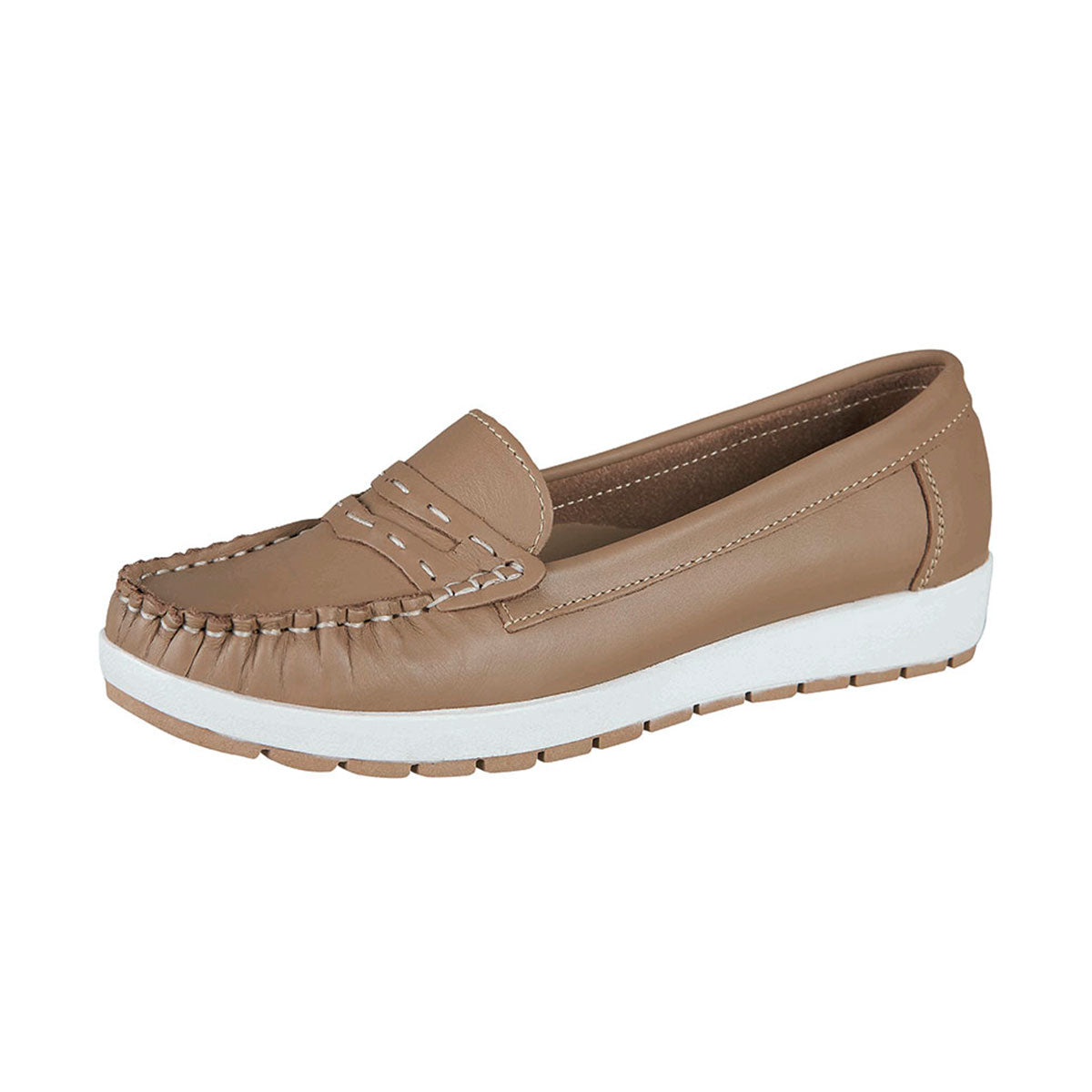 Confort Moderno Para Mujer CASTALIA Almendra de Piel 286-18