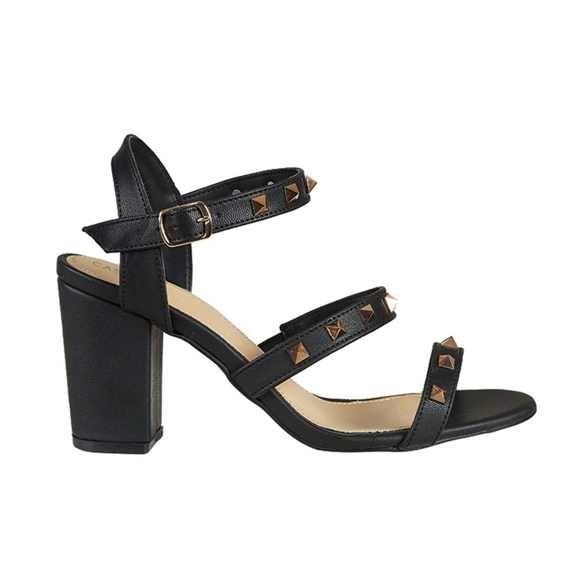 Tacón Para Mujer CASTALIA Negro con Estoperoles 296-24