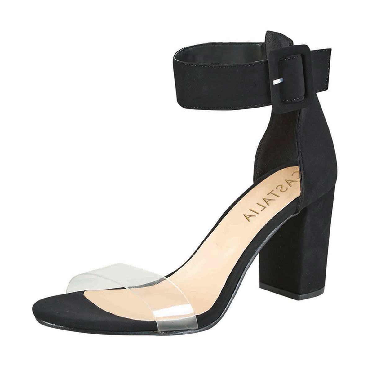 Tacón Para Mujer CASTALIA Negro Acabado Buck 304-51