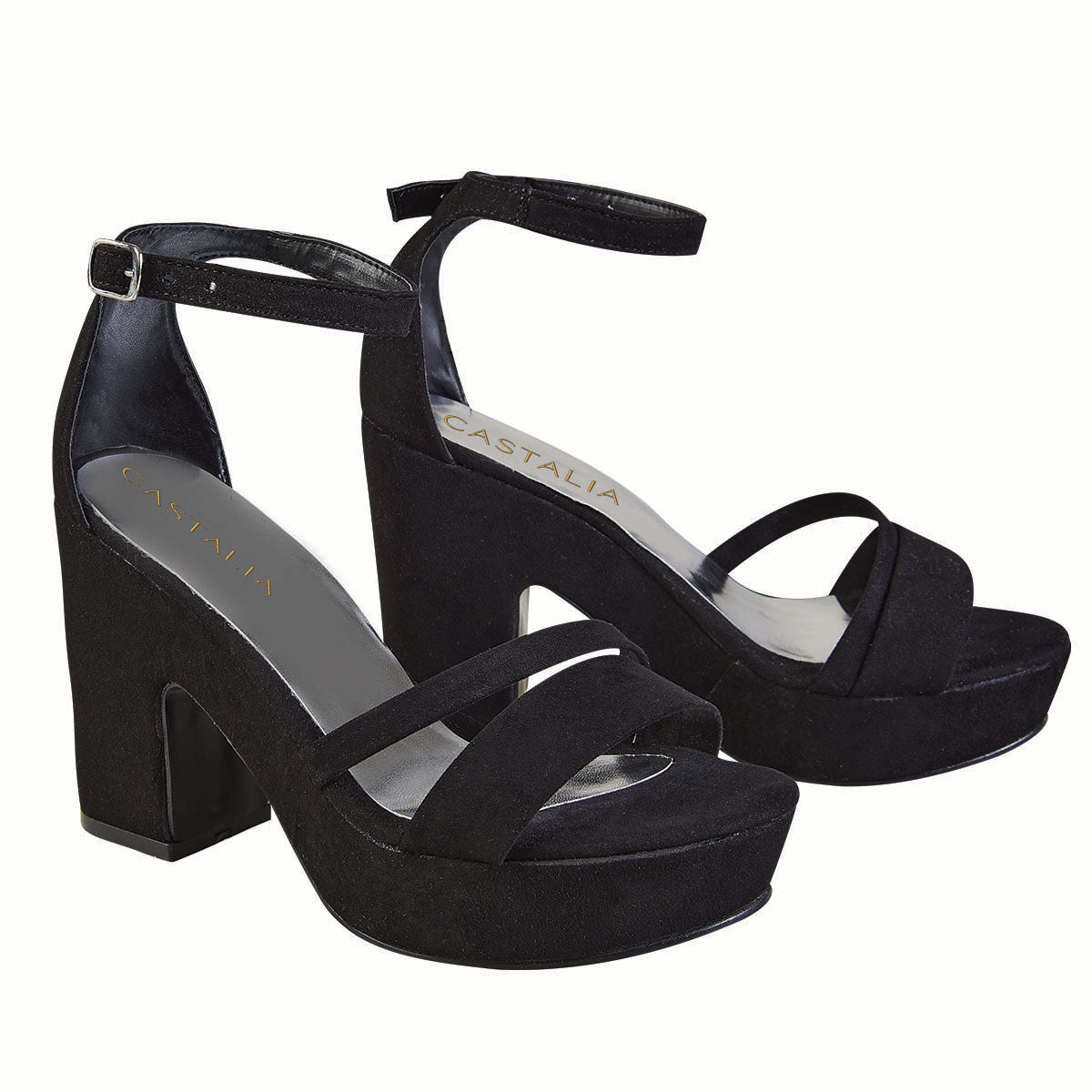 Tacón Para Mujer CASTALIA 307-14 Negro Con Plataforma