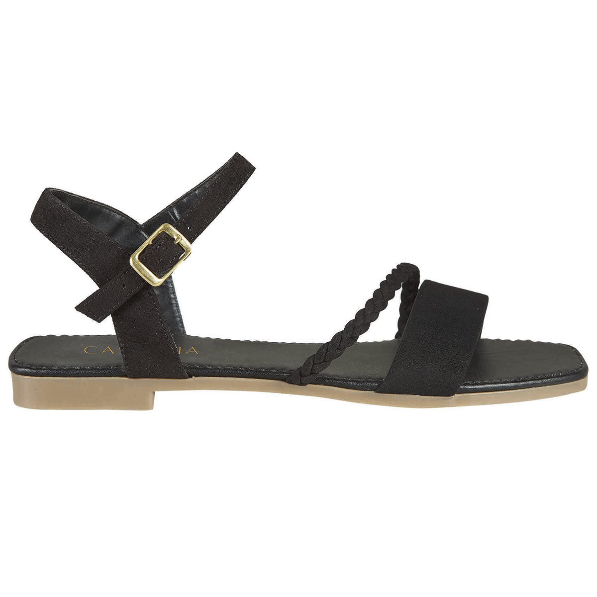 Sandalia Para Mujer CASTALIA Negro Gamuza 337-61