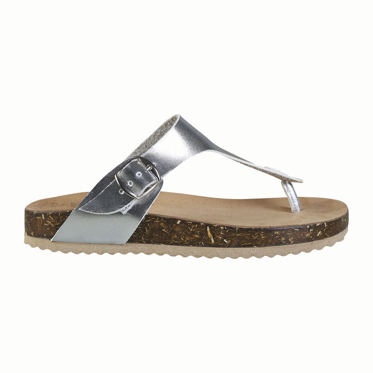 Huarache Para Mujer CASTALIA 349-04 Plata Suela Comoda