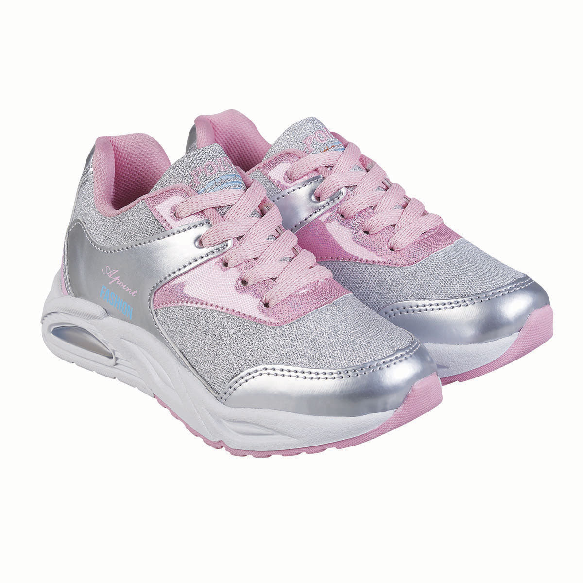 Tenis Deportivo Para Niña CASTALIA 598-06 Plata con Brillos