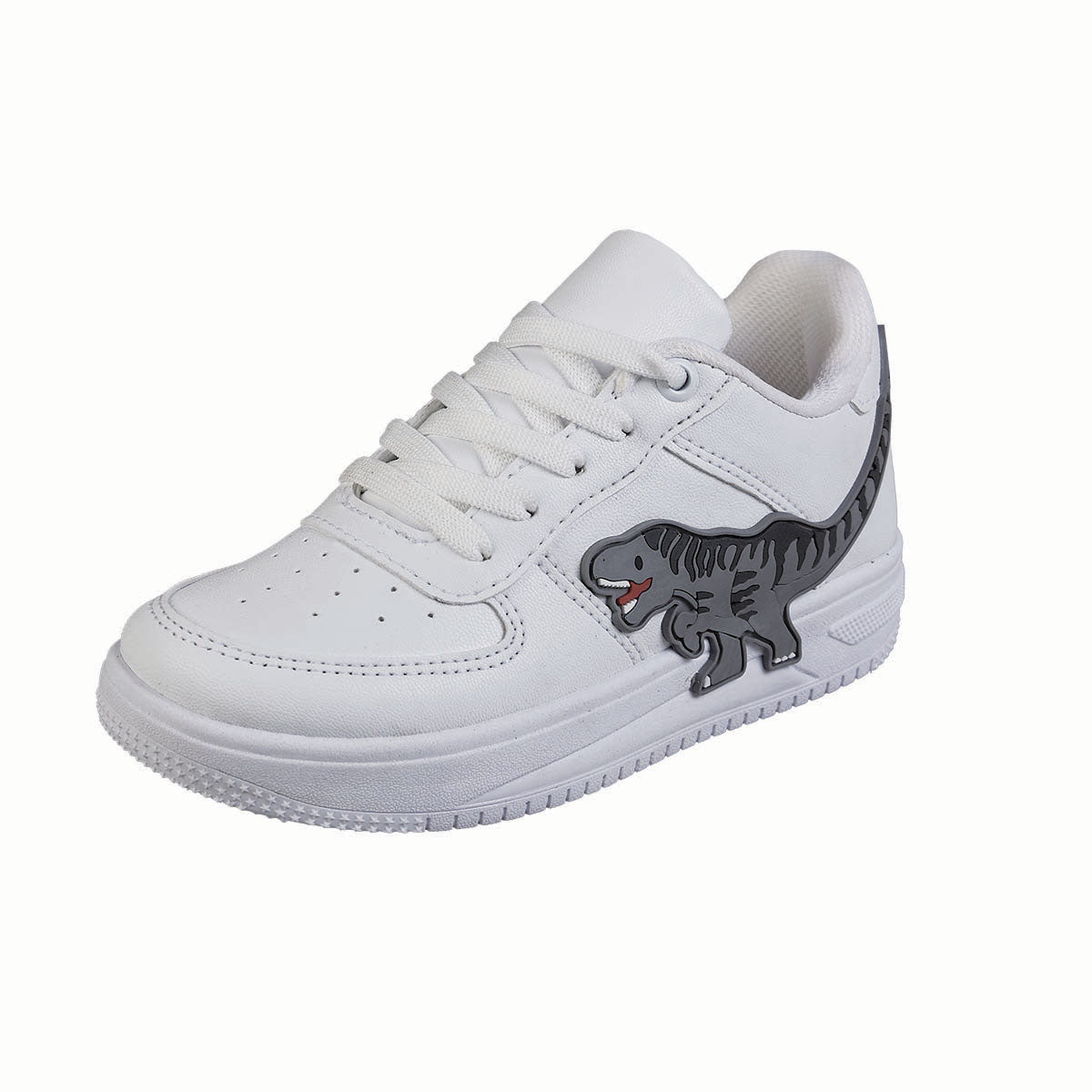 Tenis Urbano Para Niño CASTALIA 663-54 Blanco con Dinosaurio