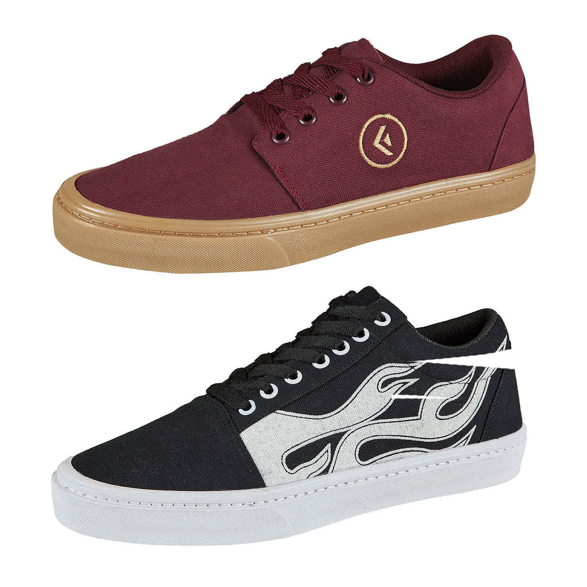 Duo Pack Tenis Para Hombre CASTALIA Negro y Tinto 705-137