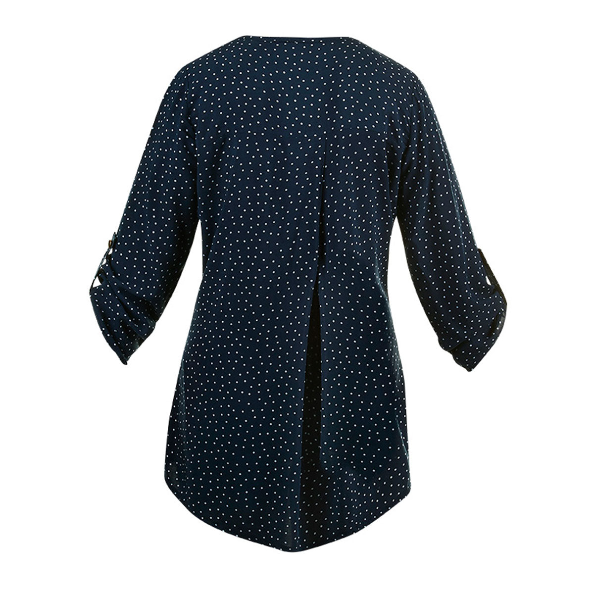 Blusa Para Mujer TREVO 947-74 Marino con Lunares Blancos