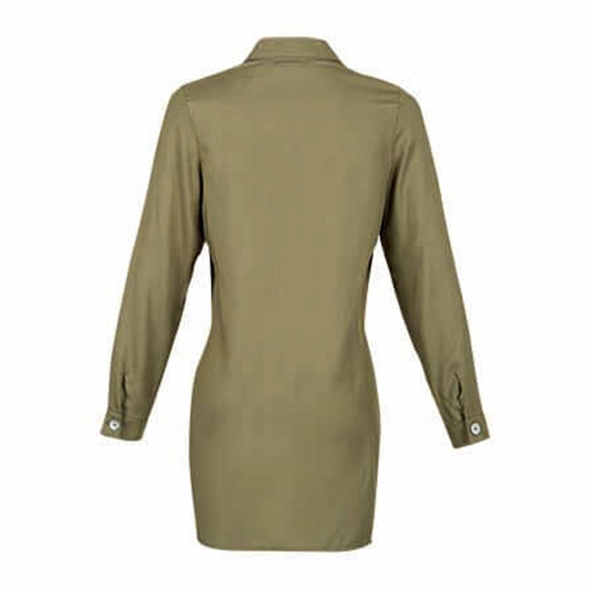 Vestido Corto Para Mujer TREVO 953-169 Olivo con Botones