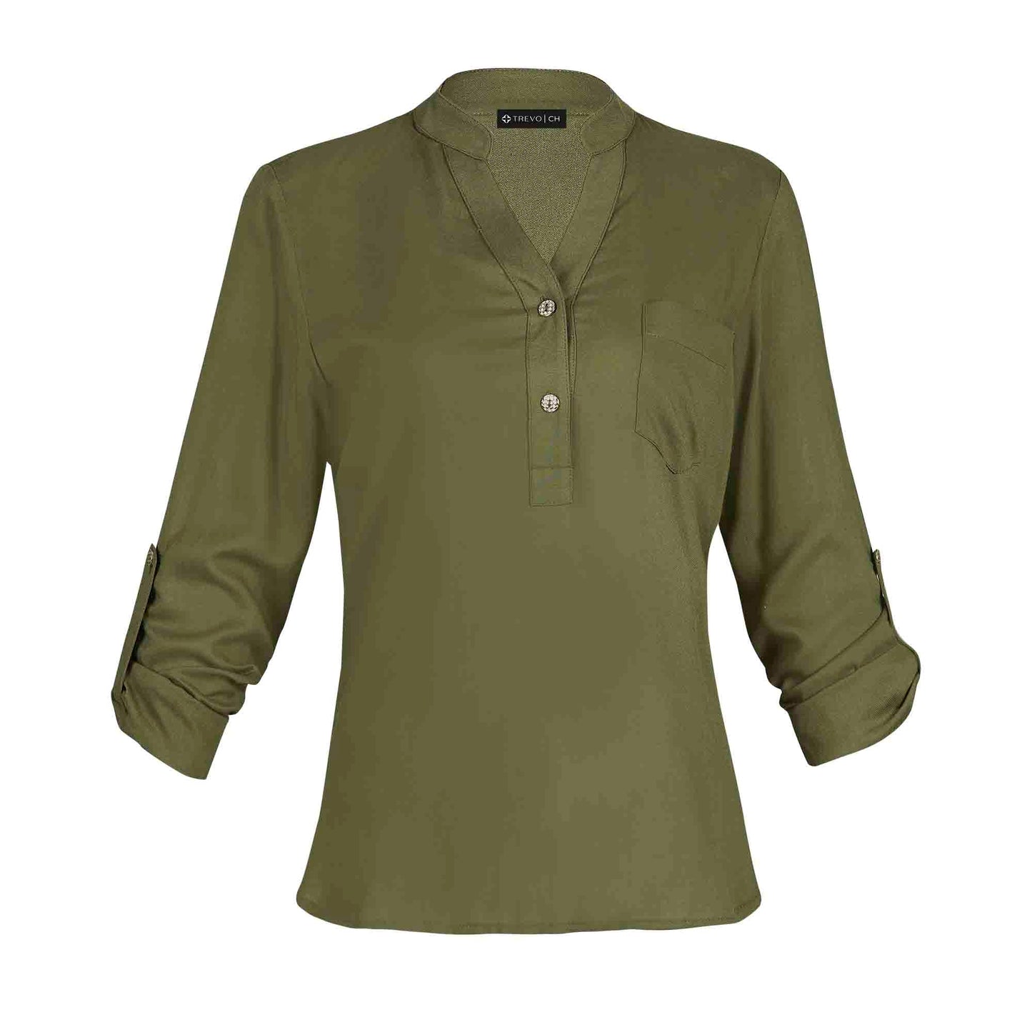 Blusa Para Mujer TREVO Verde Manga Ajustable 953-179
