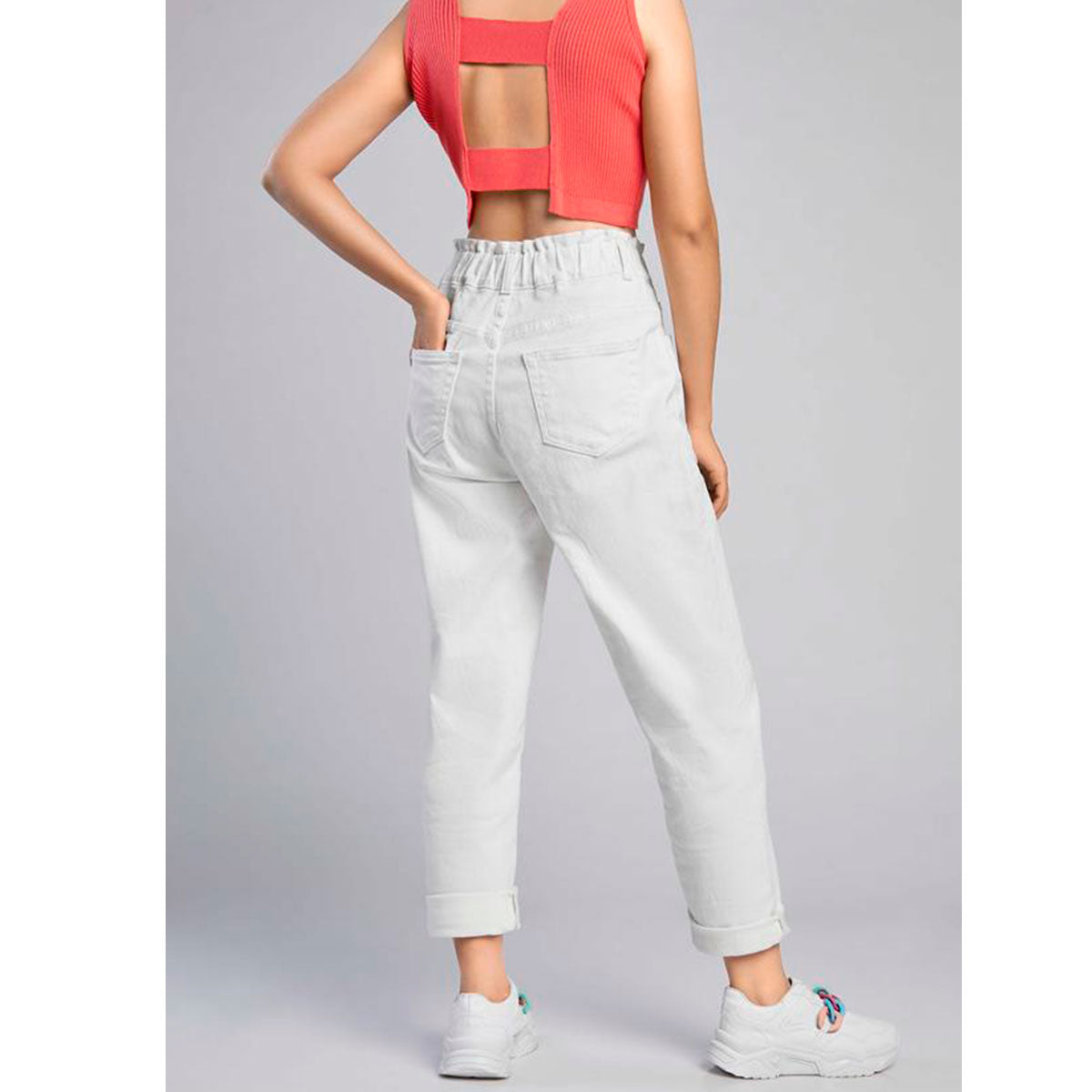 Jeans de Mezclilla Para Mujer TREVO 967-07 Blanco