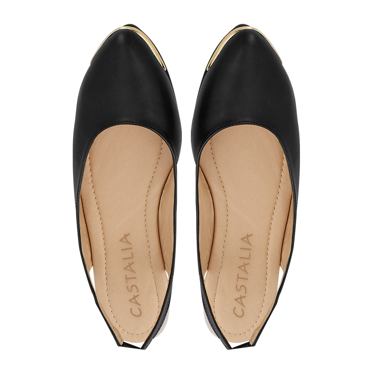 Balerina Para Mujer CASTALIA 124-51 Negro Elástico ajustable