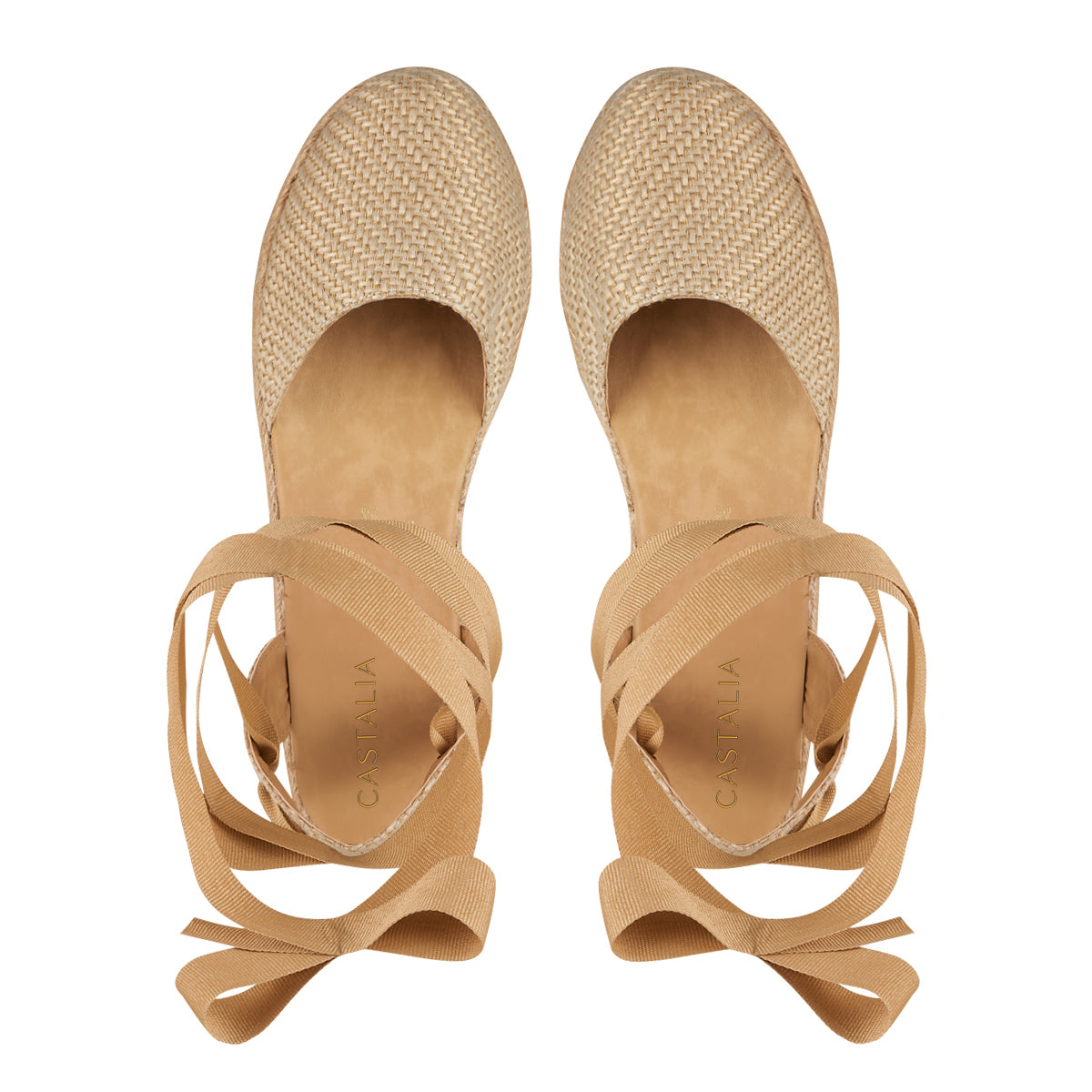 Balerina Para Mujer CASTALIA 225-11 Camel Cintas ajustables