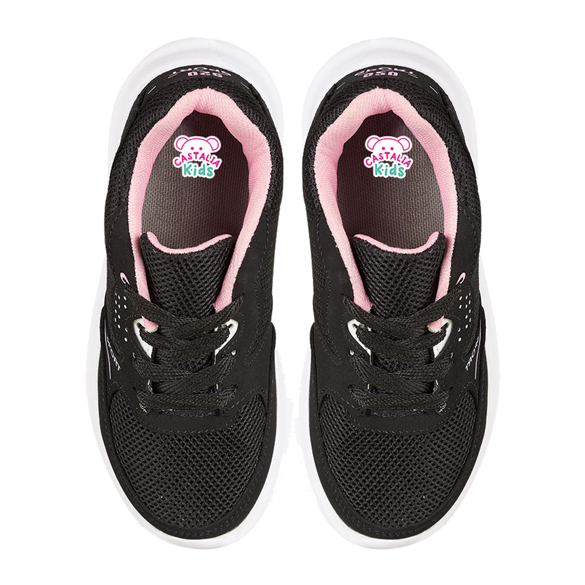 Tenis Deportivo Para Niña CASTALIA 659-69 Negro con Rosa