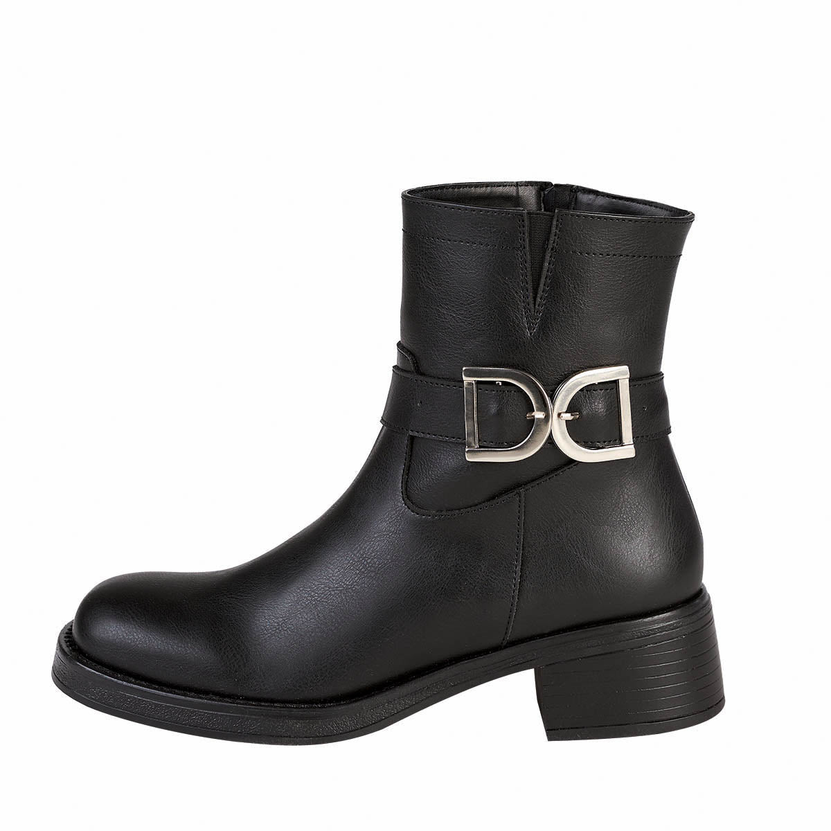 Botin Para Mujer CASTALIA 002-44 Negro con Detalle en Plata