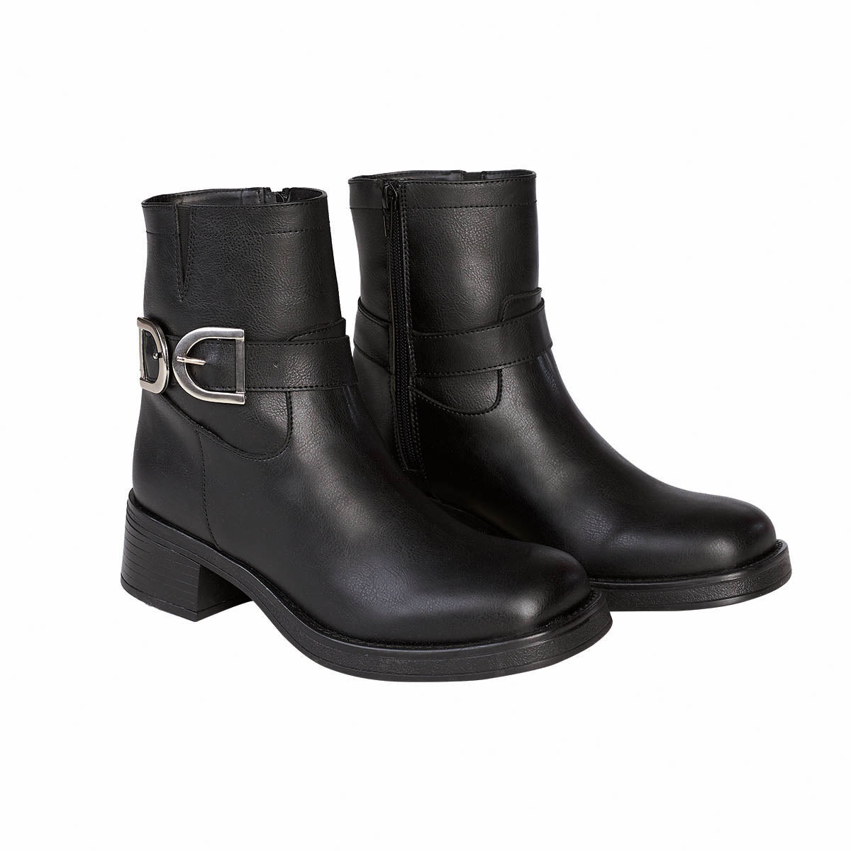 Botin Para Mujer CASTALIA 002-44 Negro con Detalle en Plata