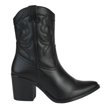 Bota Vaquera Para Mujer Castalia Con Detalle Bordado