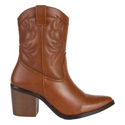 Bota Vaquera Para Mujer Castalia Con Detalle Bordado