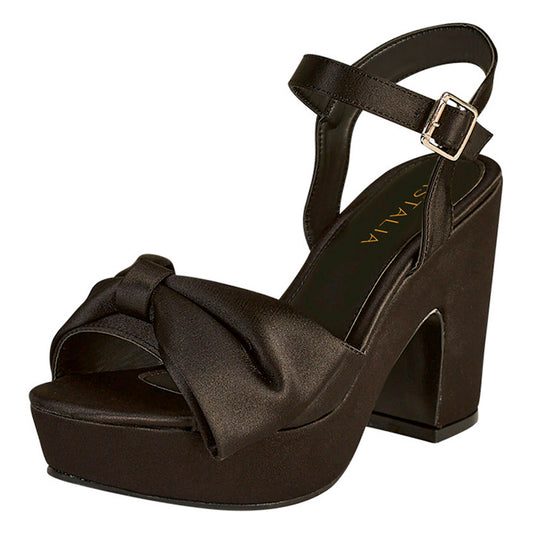 Tacón Para Mujer CASTALIA 013-06 Negro con Moño