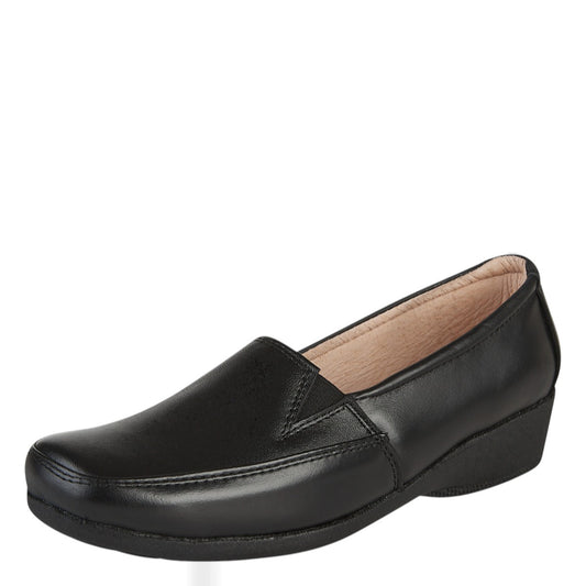 Zapato Confort Clásico Mujer Castalia 016-29 Negro Liso