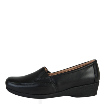 Zapato Confort Clásico Mujer Castalia 016-29 Negro Liso