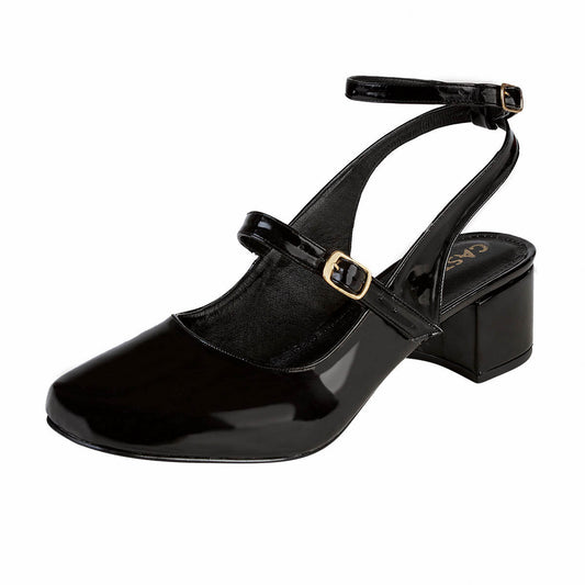 Tacón de Charol Para Mujer CASTALIA 019-28 Negro