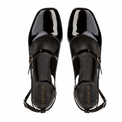 Tacón de Charol Para Mujer CASTALIA 019-28 Negro