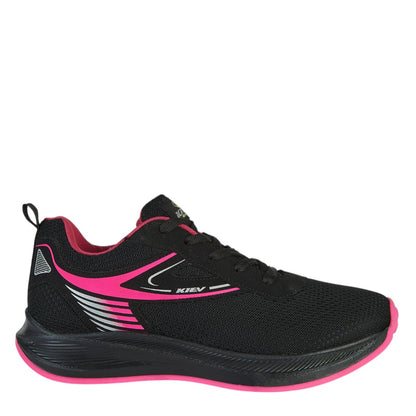Tenis Deportivo Para Mujer Castalia 100-09 Negro Con Rosa