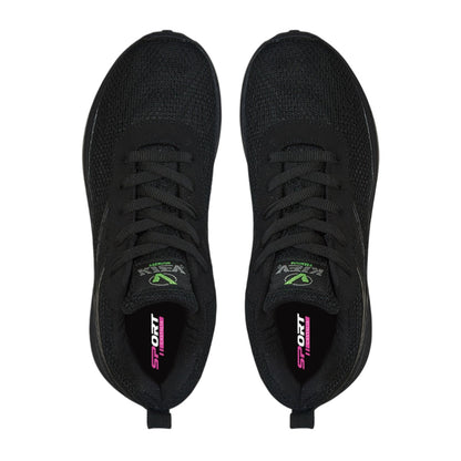 Tenis Deportivo Para Mujer Castalia 100-10 Negro Con Doble Soporte