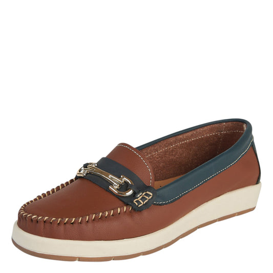 Zapato Confort Moderno Mujer Castalia 108-81 Detalle Dorado