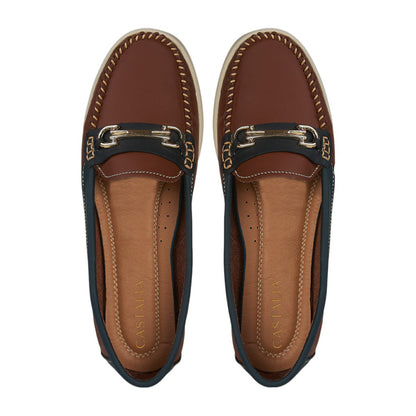 Zapato Confort Moderno Mujer Castalia 108-81 Detalle Dorado