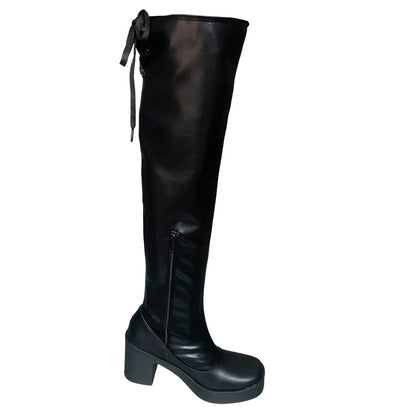 Bota Larga De Vinipiel Para Mujer Castalia 109-117 Negro