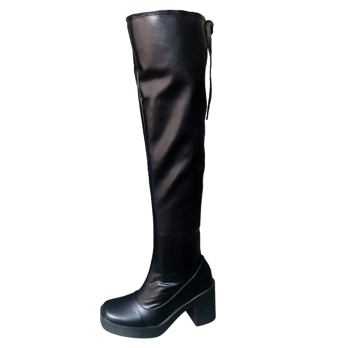 Bota Larga De Vinipiel Para Mujer Castalia 109-117 Negro