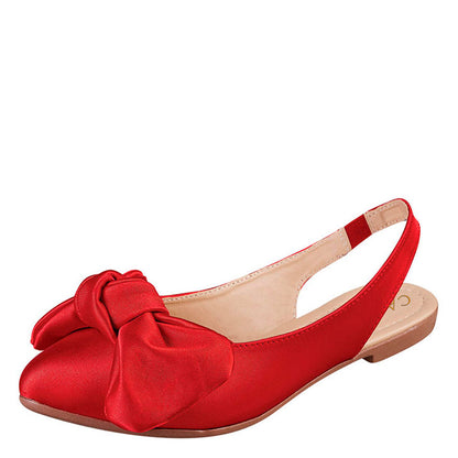 Balerina Para Mujer CASTALIA 124-88 Rojo Con Moño