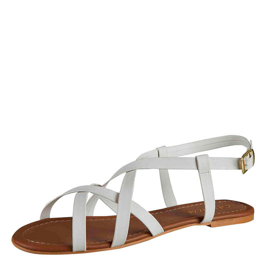 Sandalia Para Mujer CASTALIA Blanco Sintético 134-55